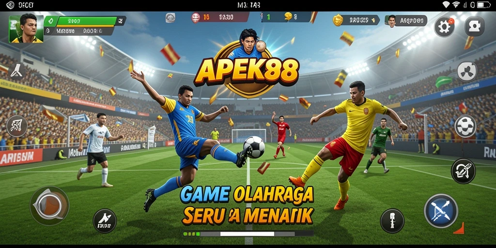 Tangkapan layar gameplay APEK88 yang menampilkan aksi olahraga seru.