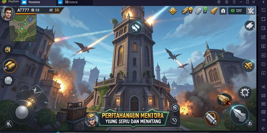 Gameplay seru AT777 dalam genre Tower Defense.