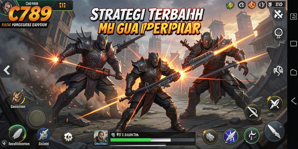 Tangkapan layar dari gameplay C789 menampilkan pertempuran strategi yang intens.