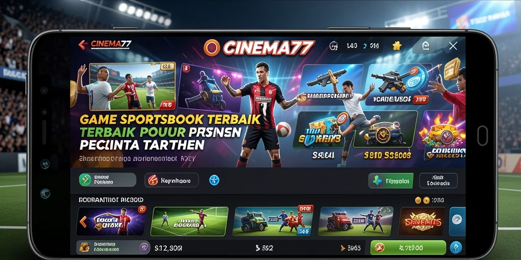 Screenshot CINEMA77 menunjukkan antarmuka taruhan olahraga yang menarik.