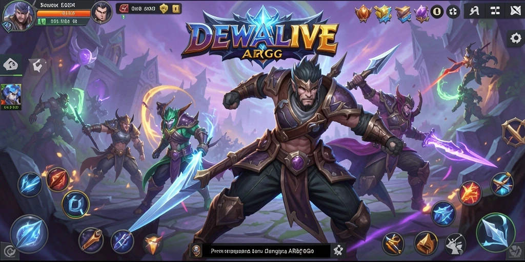 Tampilan gameplay seru DEWALIVE dengan pertarungan yang intens.