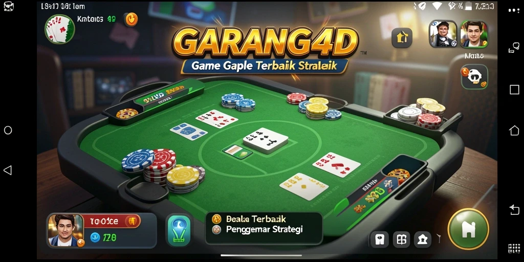 Tampilan menarik gameplay GARANG4D di tengah permainan Gaple.