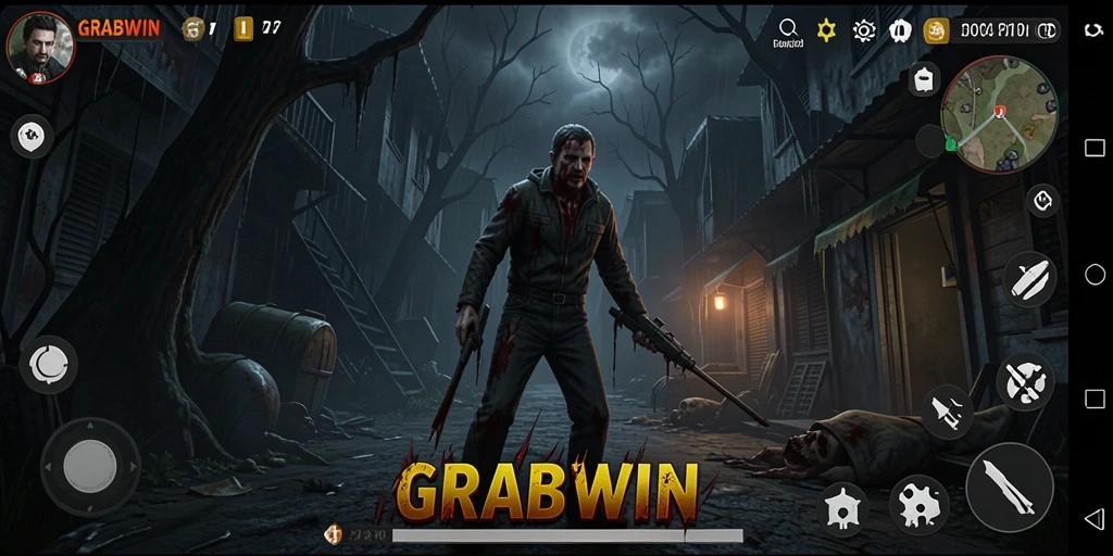Tangkapan layar gameplay GRABWIN dengan atmosfir Horror yang mencekam.