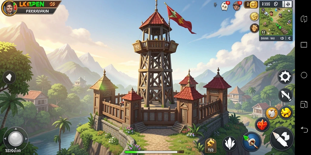 Tampilan utama gameplay LKOPEN yang seru dalam Tower Defense.
