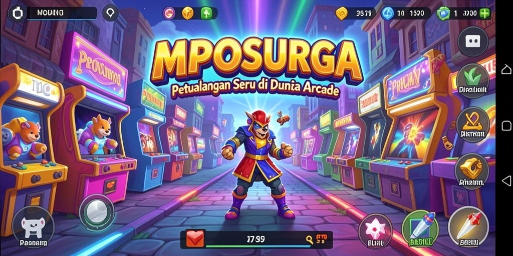 Screenshot gameplay MPOSURGA yang penuh aksi seru.