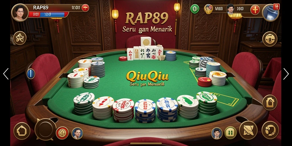 Tangkapan layar gameplay RAP89 menampilkan pertandingan QiuQiu yang seru.