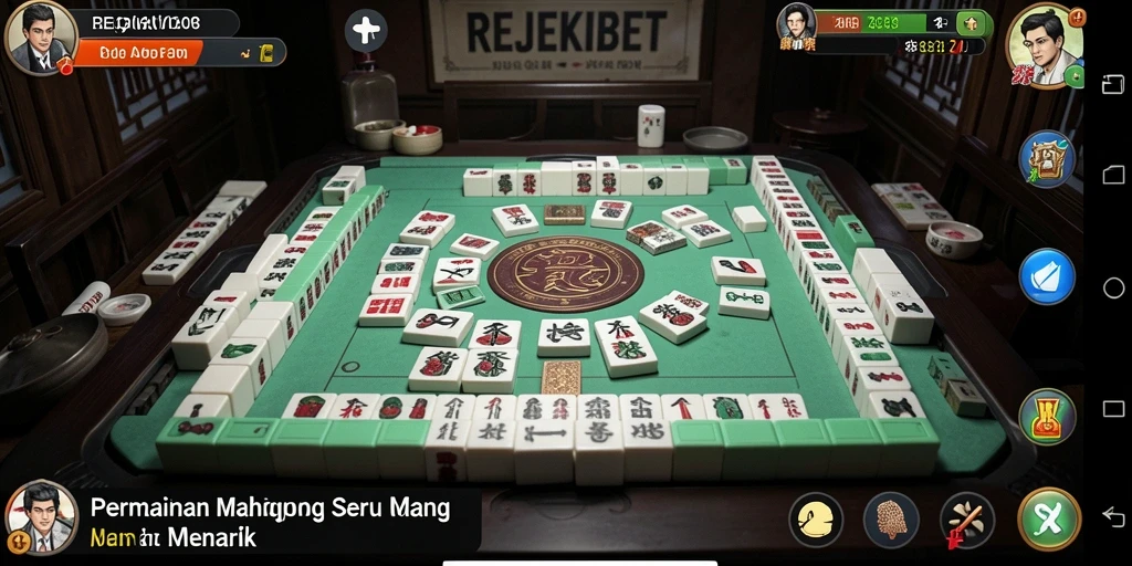Tampilan gameplay seru di REJEKIBET saat menyusun ubin Mahjong.