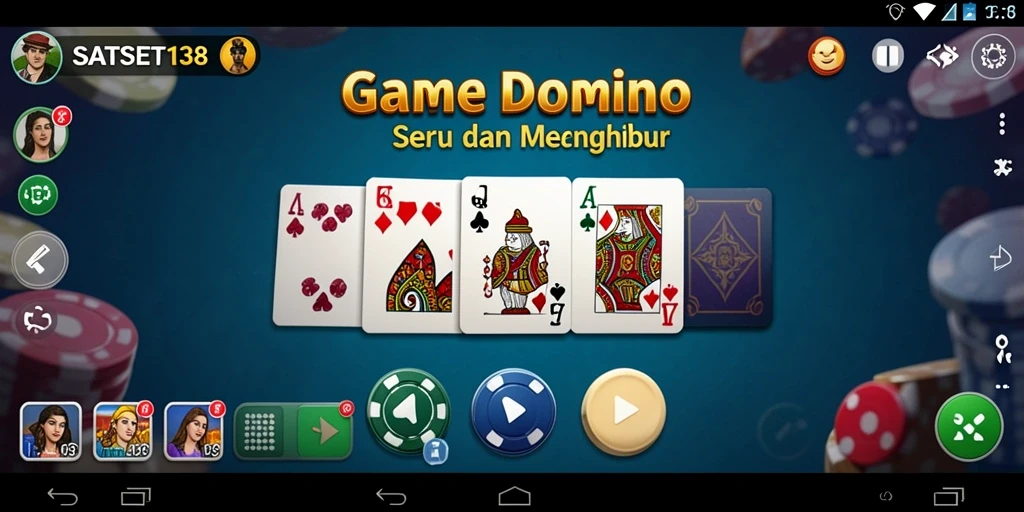 Screenshot yang menampilkan gameplay seru dalam permainan Domino.