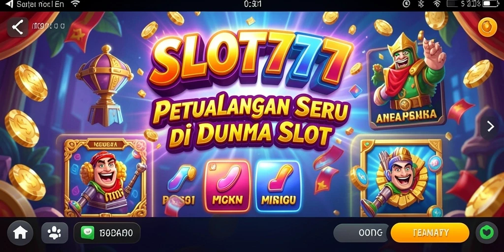 Screenshot menunjukkan gameplay seru di dunia petualangan SLOT777.