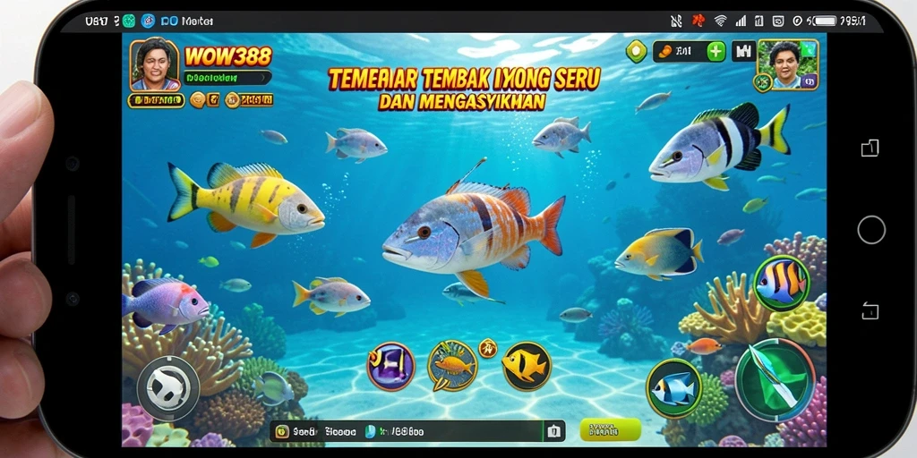 Tampilan gameplay seru dari game Tembak Ikan WOW388.